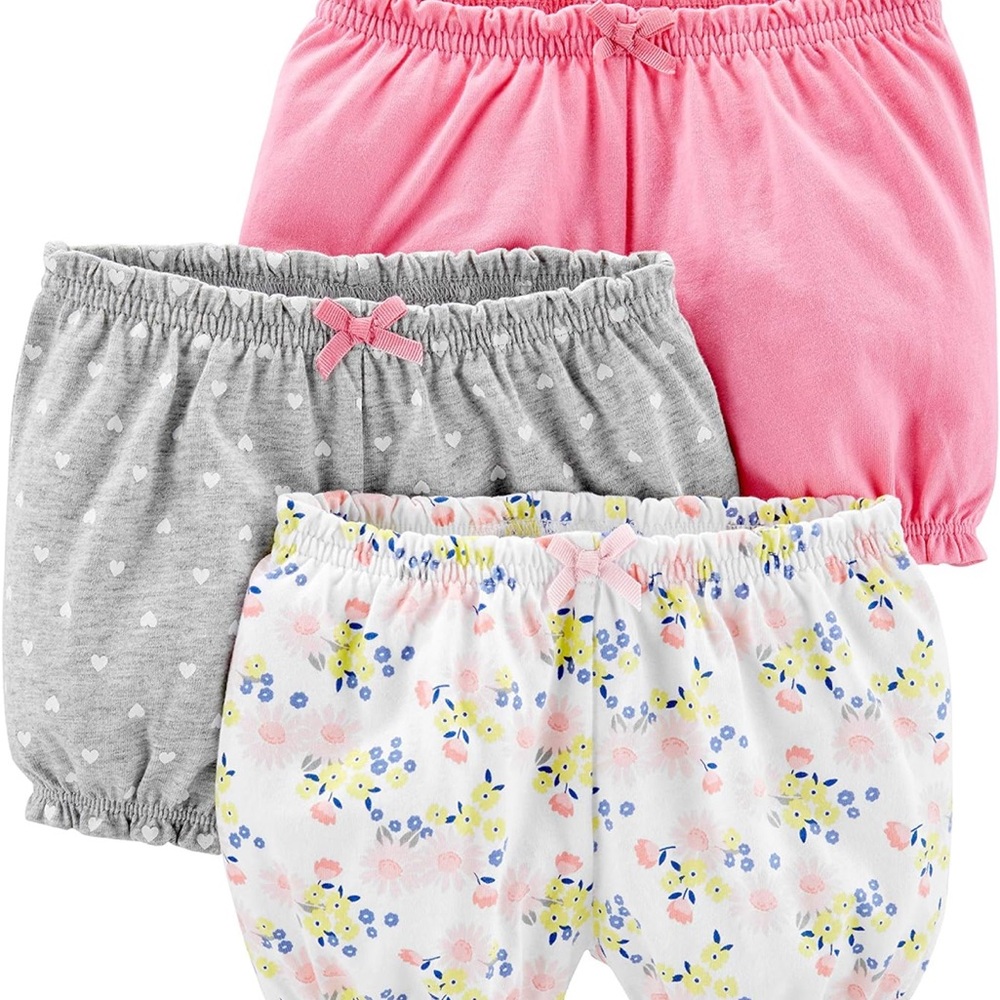 Carter's Baby Bloomers Set - Pink, Gray, Floral